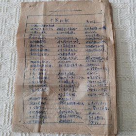 十年的歌（1960年蓓蕾摘抄郭小川诗共7页）老旧纸