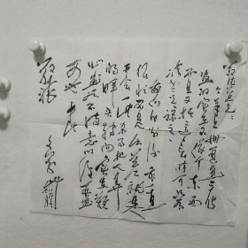 著名画家陈文芬毛笔信札（大幅）