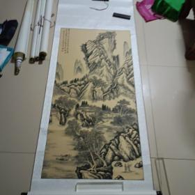 张柏祥画四尺中堂高古水墨山水画