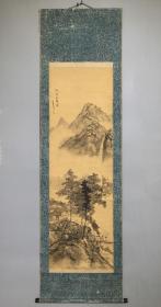 日本名家绘画：奥原晴翠《隔岭水声深》（保真）