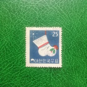韩国邮票1960年新年信销票一枚