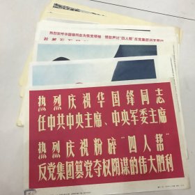 《热烈庆祝华国锋同志任中共中央主席、中央军委主席、热烈庆祝粉碎"四人帮...》新华通讯社图片24张全套