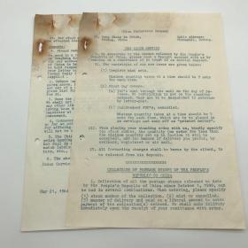 中国集邮总公司旧藏建国初珍贵集邮文献：1964年中国集邮公司致外国集邮公司及各地邮商英文“新邮发行服务”通知书一份两页