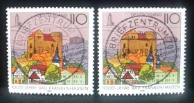 信32德国1998年邮票 巴特弗兰肯豪森建城1000年 建筑 1全 上品信销票（戳位不同，随机发货）2015斯科特目录0.45美元