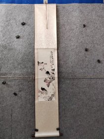 青扬老师写意八哥画轴，青扬，书画世家，师从著名大写意画家一僧， 从事国画创作30多年，作品多次参加省市书画大赛并获奖。现为河北省美协会员， 擅长花鸟创作，画风清新淡雅。