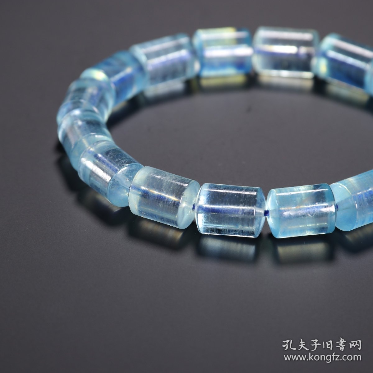 旧藏 海蓝宝桶珠手串