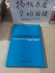 铁道部科学研究院大事记(1950.2-1987.12)