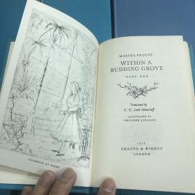 Marcel Proust:Rememberance of things past《马歇尔·普鲁斯特：追忆逝水年华》12卷套，大约50幅精美铅笔画，著名的出版社Chatto & Windus出版发行。装订严整，书角方正。佳品。封面自然旧，内页几乎没有翻阅痕迹