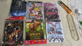 游戏光盘6套合售 魔兽世界 幻想水浒 暗黑破坏神等如图未用