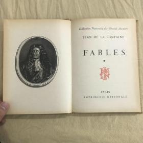 The Fables of Jean De La Fontaine 《拉封丹寓言》 四卷全套 布面精装 内含精美版画插图，法文原版