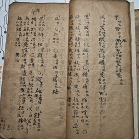 精品手抄 五方元音 2本 全 朱墨双色 内容完整 书法一流