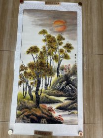 茹珍水墨画—霜林
