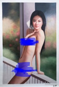 私处全部遮挡！福建省油画家协会，来源可靠，人体油画！太逼真了，精美人物角色，保证纯手绘/手绘精品老油画品60+90