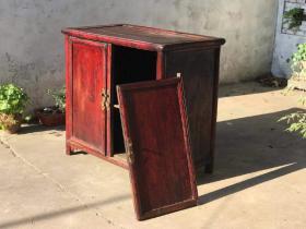 明式做工小书柜，可做茶柜或餐边柜，圆角圆帽，简约优雅，包老货