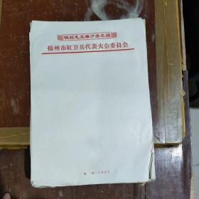 老信纸：扬州市红卫兵代表大会委员会，祝毛主席万寿无疆（未用过信纸）10张