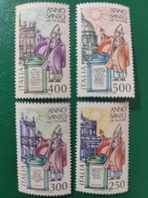意大利邮票 1983年圣年-教堂 保罗二世 4全新