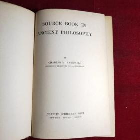 SOURCE BOOK IN ANCIENT PHILOSOPHY