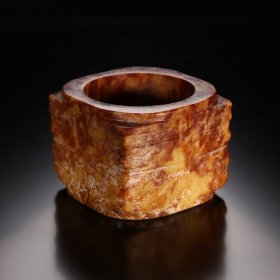 高古玉兽面纹玉琮