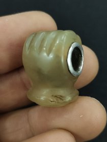 清代晚期玉石烟袋锅