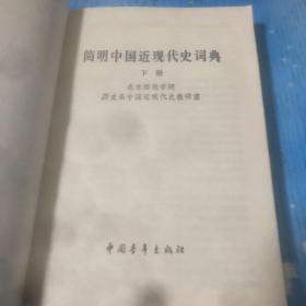 简明中国近现代史词典 下 中国青年出版社