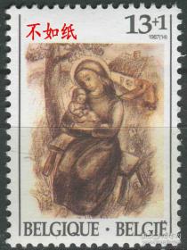 比利时邮票 1987年 圣诞节绘画 1全新stamp01 DD