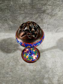 古玩铜器收藏    景泰兰大博山炉   工艺精湛   包浆淳厚  型态完整
材质:铜系列