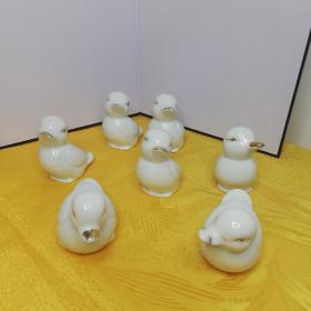 七八十年代陶瓷小鸭子摆件7只