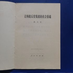论林彪反党集团的社会基础