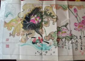 《荷花作品》