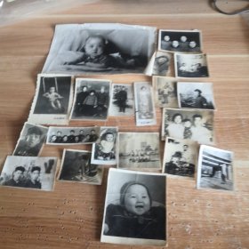 老照片 五六十年代 各种黑白单人合影照片 一堆20枚合售