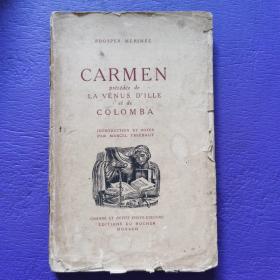 法文原版 carmen precedee de la venus d'ille et de colomba 卡尔曼（无边本）