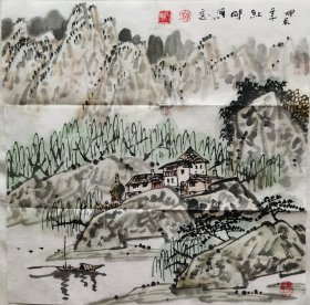 中国美协理事重庆美协主席钟纪明山水精品保真。