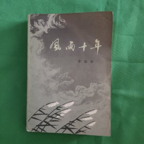 风雨十年 红色文学 怀旧收藏 馆藏正品 封面漂亮 一版一印 白纸铅印本