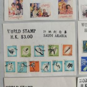 【world stamp世界邮票】澳大利亚2组11枚、沙特阿拉伯11枚、新西兰（1938-1975）10枚、马尔代夫4枚、匈牙利9枚合售