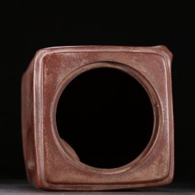 清 杨彭年款紫砂竹纹方壶