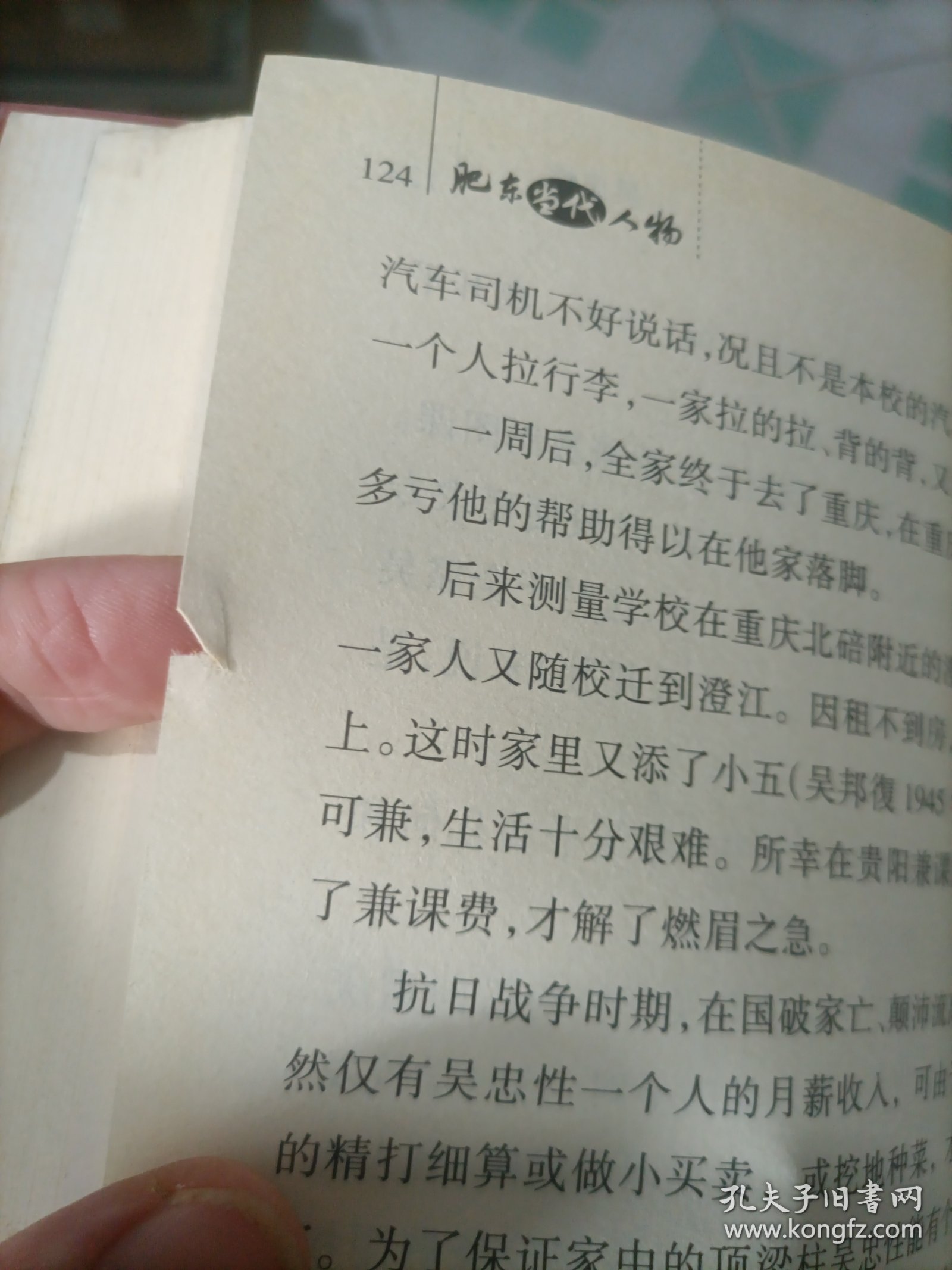 肥东当代人物【肥东文史资料第八辑】