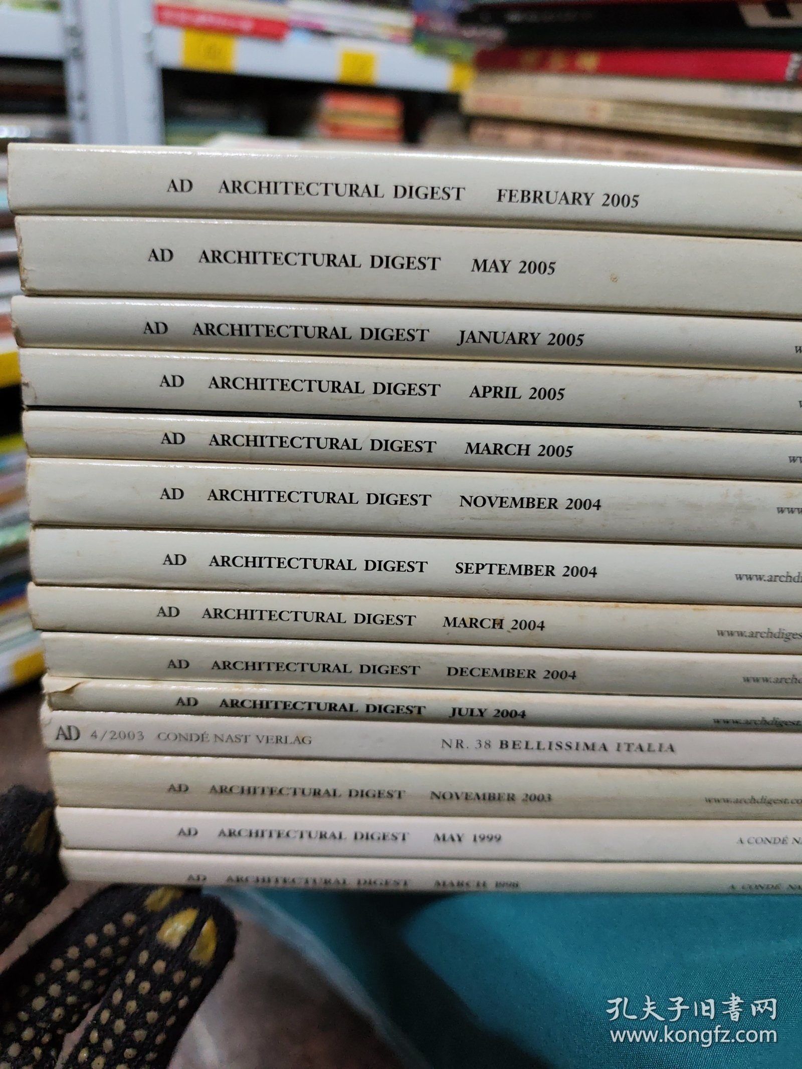 AD ARCHITECTURAL DIGEST 1998年1册，1999年1册，2003年2册，2004年5册，2005年5册，共14册合售