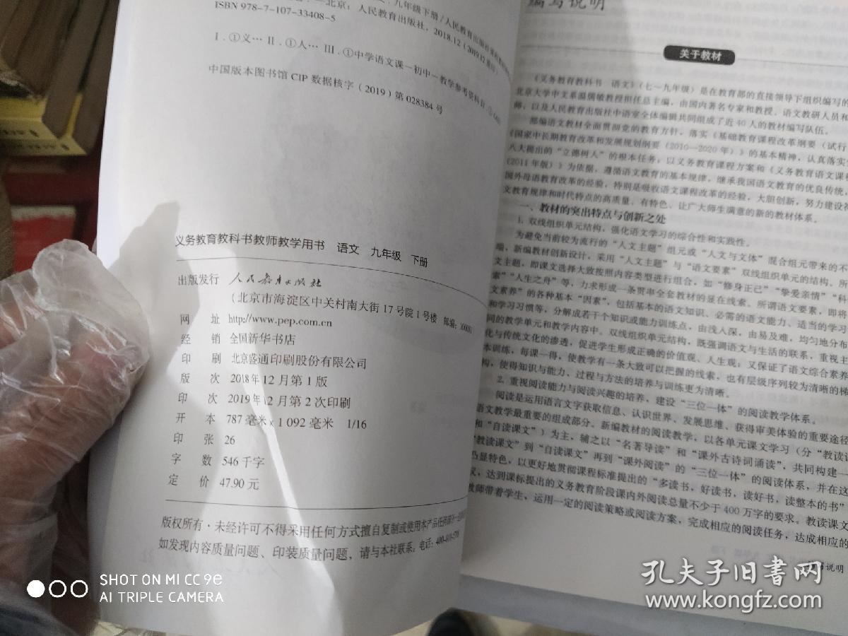 教师教学用书  语文 九年级 下册（附光盘）