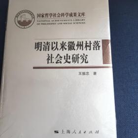 明清以来徽州村落社会史研究