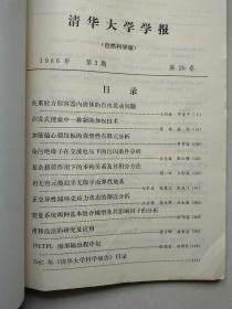 清华大学学报 自然科学版 1986年1-3期