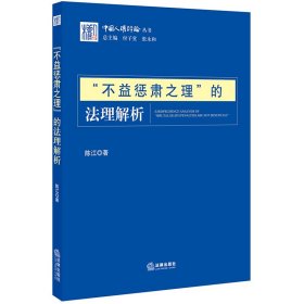 正版 不益惩肃之理的法理解析 陈江著 中国法律图书有限公司