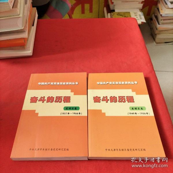 中国共产党天津历史资料丛书：奋斗的历程 ：东丽区卷（1949年—1956年，1957年—1966年）2本合售