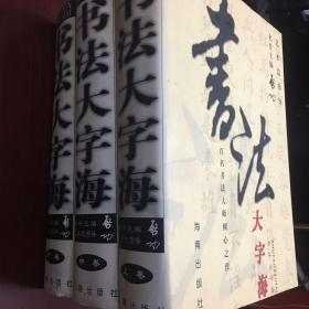 书法大字海 上中下 全三卷。百名书法大师倾心之作