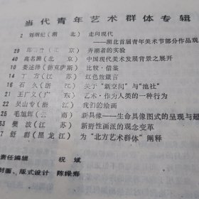 美术思潮（有江苏八五新潮“红色.旅箴言”等内容）八五新潮时期湖北批评家群旗帜性刊物！
