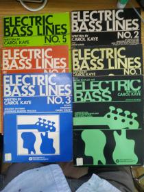 英文原版  ELECTRIC BASS LINES 等6本合售(书名看图自鉴)