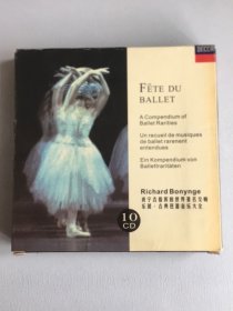 老版《波宁吉指挥的世界著名交响乐团·古典芭蕾音乐大全》10CD套装：指挥大师理查德·波宁吉长期被认为是诠释歌剧与芭蕾音乐的权威，他毕生致力于这两类音乐作品的研究与推广，对其色彩、节奏有着非凡的把控力。多年来波宁吉为DECCA录制了大量精彩的专辑，奠定了他在传奇指挥万神殿的地位。《音响与唱片评论》杂志评论其《首席芭蕾舞伶的艺术》录音：“真是令人钦佩不容错过整体演出都很优异波宁吉的指挥坚定而流畅”。