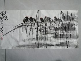 手绘国画作品朦胧鸟朦胧