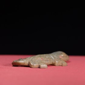 旧藏和田玉壁虎把件