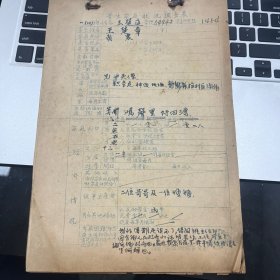 苏州教育资料 50年代初 一（10）班学生家庭状况调查表 一厚本合售 45人