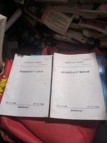 株洲硬质合金厂企业标准：钢结硬质合金生产操作标准、铸造碳化钨生产工艺标准（两本合售）